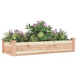 Casa si Gradina - Gradinarit si plante - Plante si ghivece - Ghivece si suporturi - Strat de gradina inaltat cu captuseala, 120x45x25 cm, lemn brad - Infinity.ro