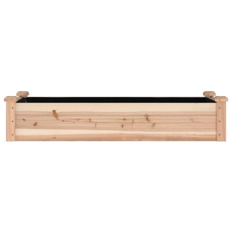 Casa si Gradina - Gradinarit si plante - Plante si ghivece - Ghivece si suporturi - Strat de gradina inaltat cu captuseala, 120x45x25 cm, lemn brad - Infinity.ro