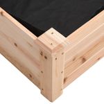 Casa si Gradina - Gradinarit si plante - Plante si ghivece - Ghivece si suporturi - Strat de gradina inaltat cu captuseala, 120x45x25 cm, lemn brad - Infinity.ro