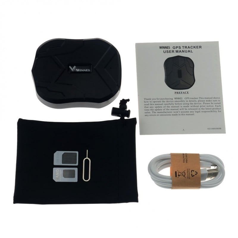 Laptop, Telefoane si Tablete - Wearables si gadgeturi - Gadgeturi - Dispozitive spionaj - GPS Tracker Techstar® TK905, Localizare LBS+GPS, SIM, 6 Luni Istoric Date, Conexiune prin Date Mobile, 5000mAh - Infinity.ro