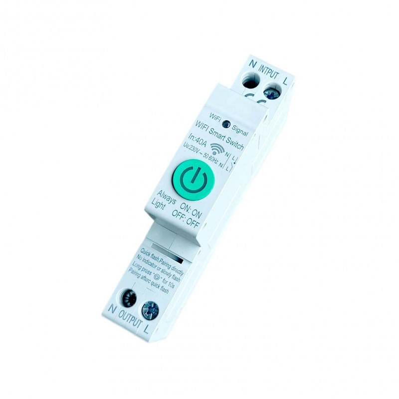 Casa si Gradina - Electrice - Distributie electrica si comanda - Sigurante - Siguranta Automata Inteligenta Techstar® WiFi, Tuya/Smartlife, 1 Poli, 1P+N, Monofazata, 40A, Compatibila Google Home - Infinity.ro