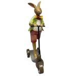Casa si Gradina - Decoratiuni - Decoratiuni de sezon - Decoratiune Paste model iepure fetita si baietel pe trotineta, 19 cm, multicolor - Infinity.ro