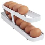 Casa si Gradina - Mobilier - Organizare si depozitare - Cutii depozitare - Suport etajat pentru oua, capacitate 12-14 oua, plastic, alb - Infinity.ro