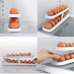 Casa si Gradina - Mobilier - Organizare si depozitare - Cutii depozitare - Suport etajat pentru oua, capacitate 12-14 oua, plastic, alb - Infinity.ro