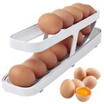 Casa si Gradina - Mobilier - Organizare si depozitare - Cutii depozitare - Suport etajat pentru oua, capacitate 12-14 oua, plastic, alb - Infinity.ro