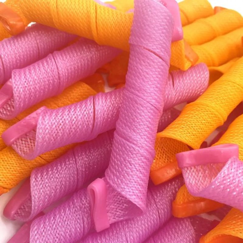 Ingrijire personala si Cosmetice - Aparate & accesorii ingrijire personala - Hair styling - Bigudiuri - Set 18 bigudiuri spiralate, 2 carlige par, flexibile, multicolor - Infinity.ro