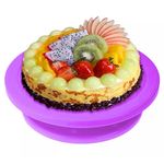 Casa si Gradina - Bucatarie si vesela - Vesela si tacamuri - Platouri de bucatarie - Platou rotativ pentru decorat prajituri si torturi, 27.5 x 7 cm, plastic, violet - Infinity.ro