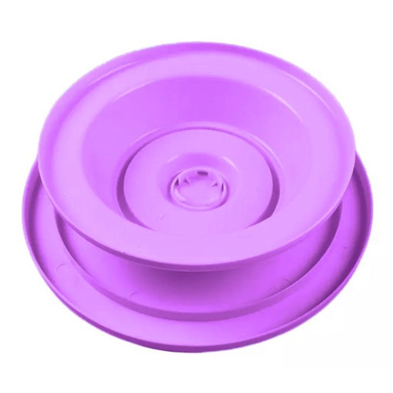 Casa si Gradina - Bucatarie si vesela - Vesela si tacamuri - Platouri de bucatarie - Platou rotativ pentru decorat prajituri si torturi, 27.5 x 7 cm, plastic, violet - Infinity.ro