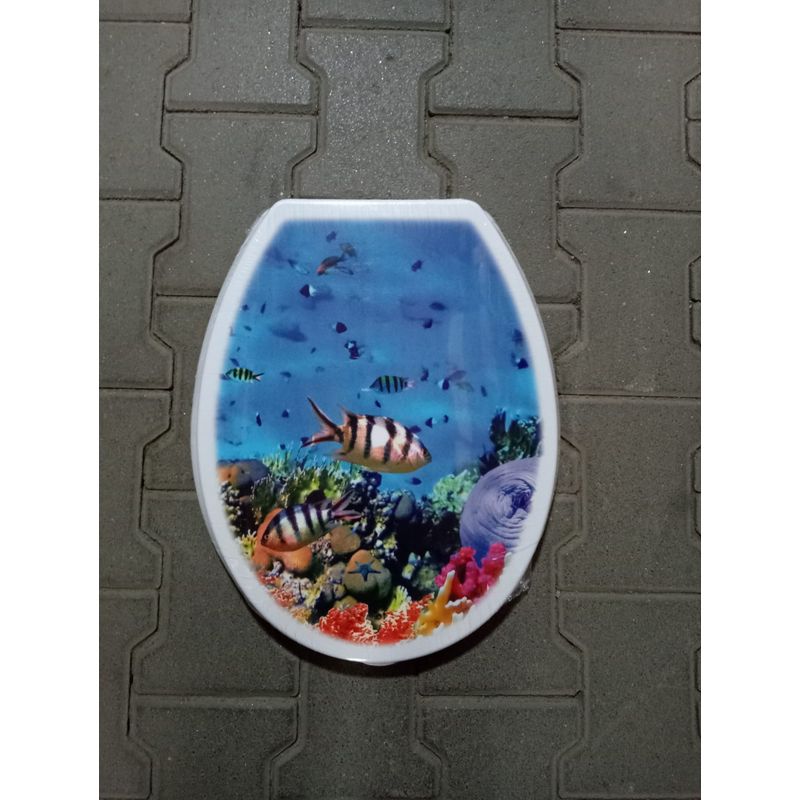 Casa si Gradina - Sanitare - Obiecte sanitare - Accesorii vase de toaleta - Capac wc Universal, Colorat Starfish - Infinity.ro