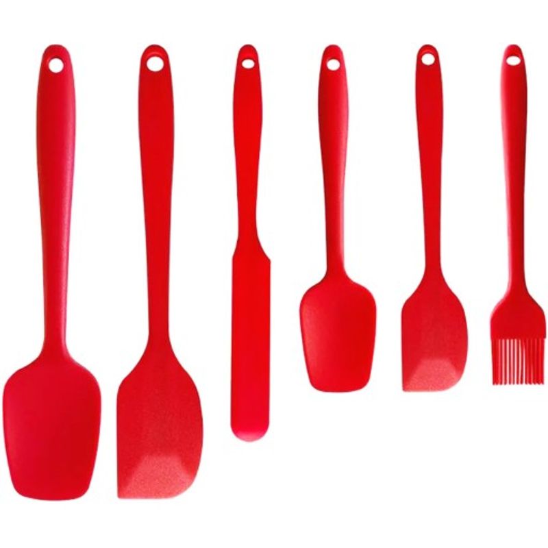 Casa si Gradina - Bucatarie si vesela - Ustensile bucatarie - Seturi ustensile de bucatarie - Set 6 ustensile de bucatarie, silicon,rezistent la temperaturi inalte, rosu - Infinity.ro