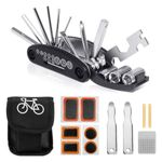 Sport si Outdoor - Ciclism - Piese pentru biciclete - Scule biciclete - Set chei si accesorii reparat bicicleta, husa de transport compacta, negru - Infinity.ro