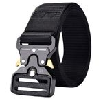 Sport si Outdoor - Camping - Accesorii camping si drumetii - Curea tactica de supravietuire, 130 cm lungime, 3.8 cm latime, negru - Infinity.ro