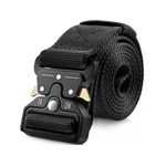 Sport si Outdoor - Camping - Accesorii camping si drumetii - Curea tactica de supravietuire, 130 cm lungime, 3.8 cm latime, negru - Infinity.ro