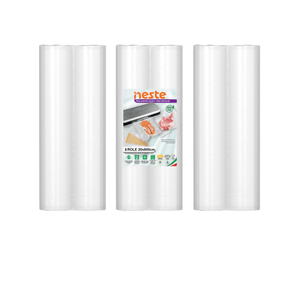 Set 6 Role Vidat Gofrate pentru alimente, 20 cm latime, 6 m per rola, grosime 90 microni, Neste®