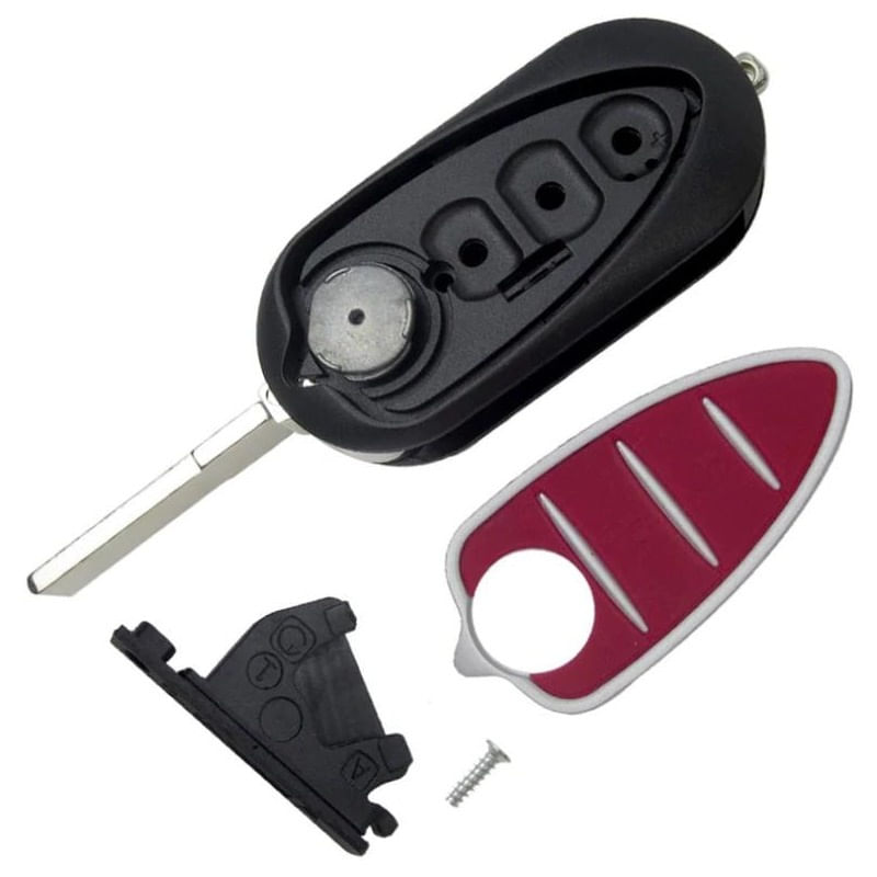Auto si Moto - Electronice auto - Accesorii electronice auto - Carcasa Cheie Auto Techstar® Alfa Romeo Mito, Giulietta, 159, GTA, 3 Butoane - Infinity.ro