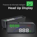 Auto si Moto - Electronice auto - Accesorii electronice auto - Proiector informatii de bord pe parbriz, Head Up Display Techstar® OBD II, P 9, display 3,6 inch, viteza vehiculului - Infinity.ro