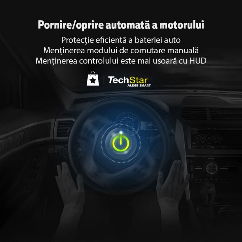 Auto si Moto - Electronice auto - Accesorii electronice auto - Proiector informatii de bord pe parbriz, Head Up Display Techstar® OBD II, P 9, display 3,6 inch, viteza vehiculului - Infinity.ro