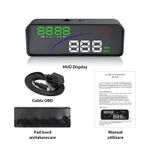 Auto si Moto - Electronice auto - Accesorii electronice auto - Proiector informatii de bord pe parbriz, Head Up Display Techstar® OBD II, P 9, display 3,6 inch, viteza vehiculului - Infinity.ro