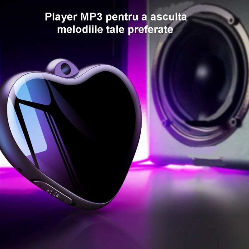 TV, Audio-Video si Foto - Portabile audio - Reportofoane - Mini reportofon inimioara Redquit , 16 GB, sunet de calitate, anulare de zgomot, - Infinity.ro