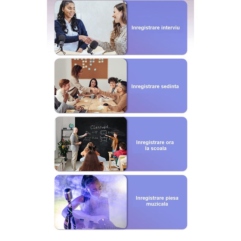 TV, Audio-Video si Foto - Portabile audio - Reportofoane - Mini reportofon inimioara Redquit , 16 GB, sunet de calitate, anulare de zgomot, - Infinity.ro