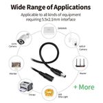 Casa si Gradina - Electrice - Smart Home - Accesorii control acces si supraveghere - Cablu de Alimentare, Extensie Mufata de 1m MRG M1168, Mufa 5.5mm, Negru - Infinity.ro
