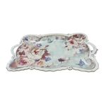 Casa si Gradina - Bucatarie si vesela - Vesela si tacamuri - Platouri de bucatarie - Fructiera platou cu flori, Roz, 42 cm, MK107 - Infinity.ro