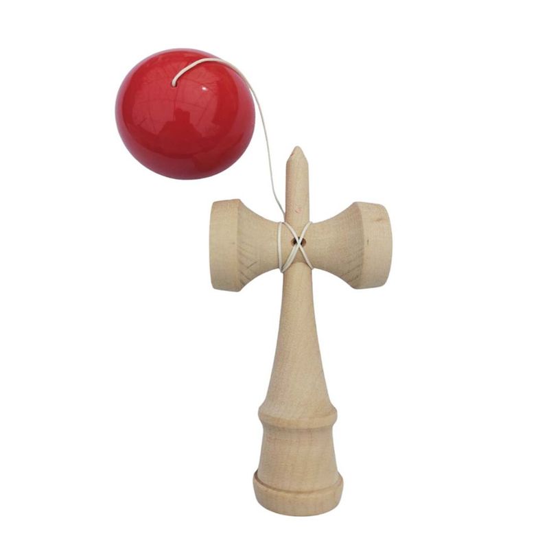 Jucarii, Copii si Bebe - Jucarii si jocuri - Jucarii & jocuri educative - Jucarii interactive - Kendama profesionala, Bila din lemn, Rosu lucios, 48KD - Infinity.ro