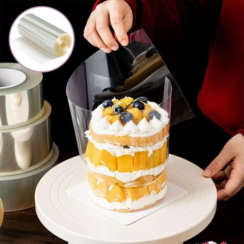 Casa si Gradina - Bucatarie si vesela - Ustensile bucatarie - Ustensile ornare prajituri - Folie acetat pentru torturi si prajituri, 10 x 1000 cm, 541COF - Infinity.ro