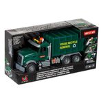 Jucarii, Copii si Bebe - Jucarii si jocuri - Vehicule si jucarii cu telecomanda - Masinute - Jucarie camion gunoier, cu 3 pubele, cu lumina si sunet, 42x14x21.5cm, verde - Infinity.ro