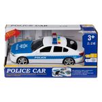 Jucarii, Copii si Bebe - Jucarii si jocuri - Vehicule si jucarii cu telecomanda - Masinute - Jucarie masina de politie, cu sunet si lumini, cu usi care se deschid, 30x12x15cm, albastru-alb - Infinity.ro