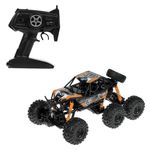 Jucarii, Copii si Bebe - Jucarii si jocuri - Vehicule si jucarii cu telecomanda - Masinute - Masina Off Road cu telecomanda, 6 roti TPR mari, sistem de suspensie, deplasare pe sol si pe apa, 52x32x26.5cm, negru - Infinity.ro