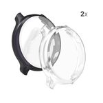Laptop, Telefoane si Tablete - Wearables si gadgeturi - Wearables - Accesorii wearables - Set 2 Huse pentru Xiaomi Amazfit GTR 2 / Amazfit GTR 2e, kwmobile, Silicon, Negru / Transparent - Infinity.ro