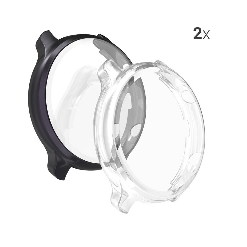 Laptop, Telefoane si Tablete - Wearables si gadgeturi - Wearables - Accesorii wearables - Set 2 Huse pentru Xiaomi Amazfit GTR 2 / Amazfit GTR 2e, kwmobile, Silicon, Negru / Transparent - Infinity.ro