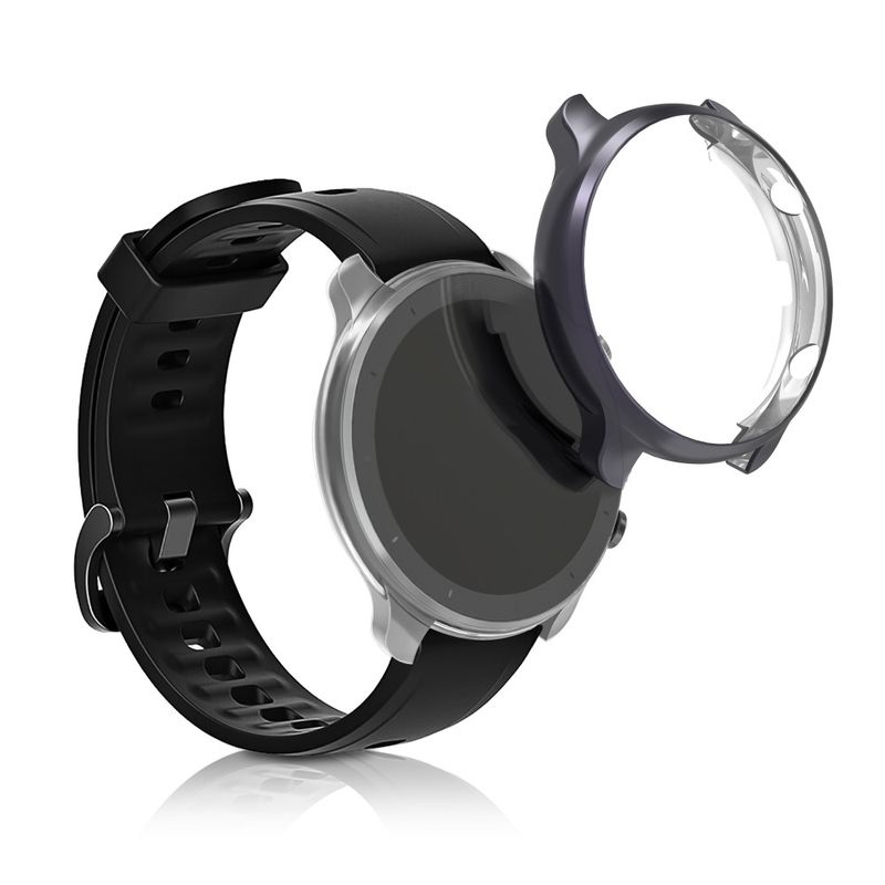 Laptop, Telefoane si Tablete - Wearables si gadgeturi - Wearables - Accesorii wearables - Set 2 Huse pentru Xiaomi Amazfit GTR 2 / Amazfit GTR 2e, kwmobile, Silicon, Negru / Transparent - Infinity.ro