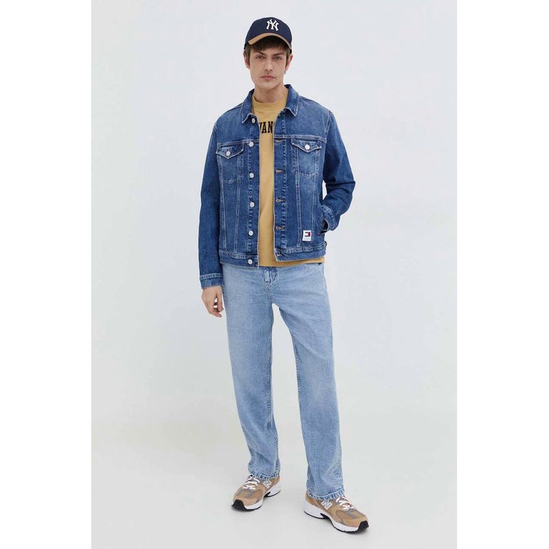 Fashion, accesorii si bijuterii - Barbati - Imbracaminte - Jachete si geci barbati - Geaca de blugi Tommy Jeans din denim de tranzitie Albastru S INTL - Infinity.ro