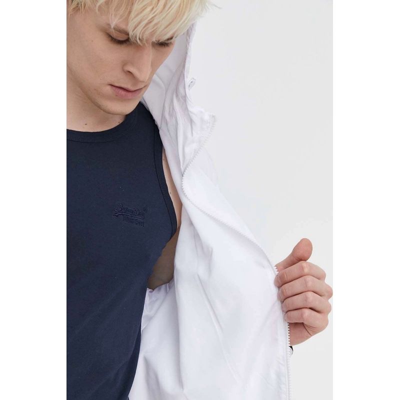 Fashion, accesorii si bijuterii - Barbati - Imbracaminte - Jachete si geci barbati - Geaca barbati Tommy Jeans culoarea alb, de tranzitie  L INTL Alb - Infinity.ro