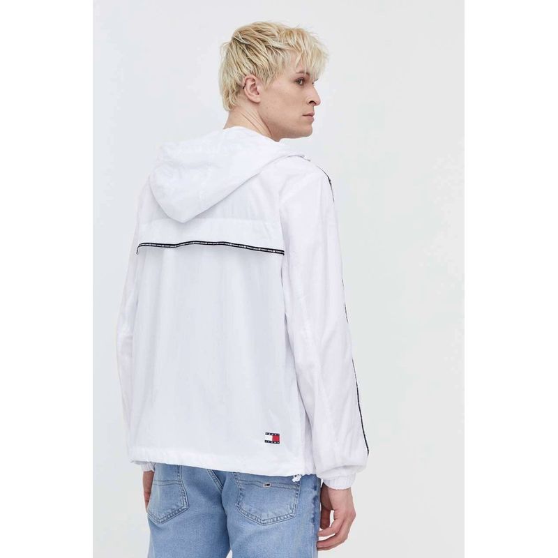 Fashion, accesorii si bijuterii - Barbati - Imbracaminte - Jachete si geci barbati - Geaca barbati Tommy Jeans culoarea alb, de tranzitie  L INTL Alb - Infinity.ro