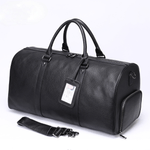 Sport si Outdoor - Articole de voiaj - Genti voiaj - Geanta voiaj, fitness Nomad, piele naturala, compartiment incaltaminte, unisex, capacitate mare, neagra - Infinity.ro