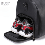 Sport si Outdoor - Articole de voiaj - Genti voiaj - Geanta voiaj, fitness Nomad, piele naturala, compartiment incaltaminte, unisex, capacitate mare, neagra - Infinity.ro