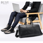 Sport si Outdoor - Articole de voiaj - Genti voiaj - Geanta voiaj, fitness Nomad, piele naturala, compartiment incaltaminte, unisex, capacitate mare, neagra - Infinity.ro