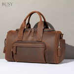 Sport si Outdoor - Articole de voiaj - Genti voiaj - Geanta fitness, voiaj, din piele naturala premium CrazyHorse, BUSY LDY & GTM® Luk , coffee - Infinity.ro