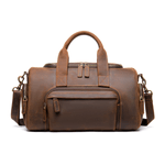 Sport si Outdoor - Articole de voiaj - Genti voiaj - Geanta fitness, voiaj, din piele naturala premium CrazyHorse, BUSY LDY & GTM® Luk , coffee - Infinity.ro