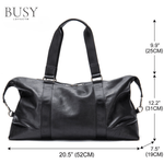 Sport si Outdoor - Articole de voiaj - Genti voiaj - Geanta voiaj, fitness Maverick, piele naturala, compartiment laptop, unisex, capacitate mare, neagra - Infinity.ro