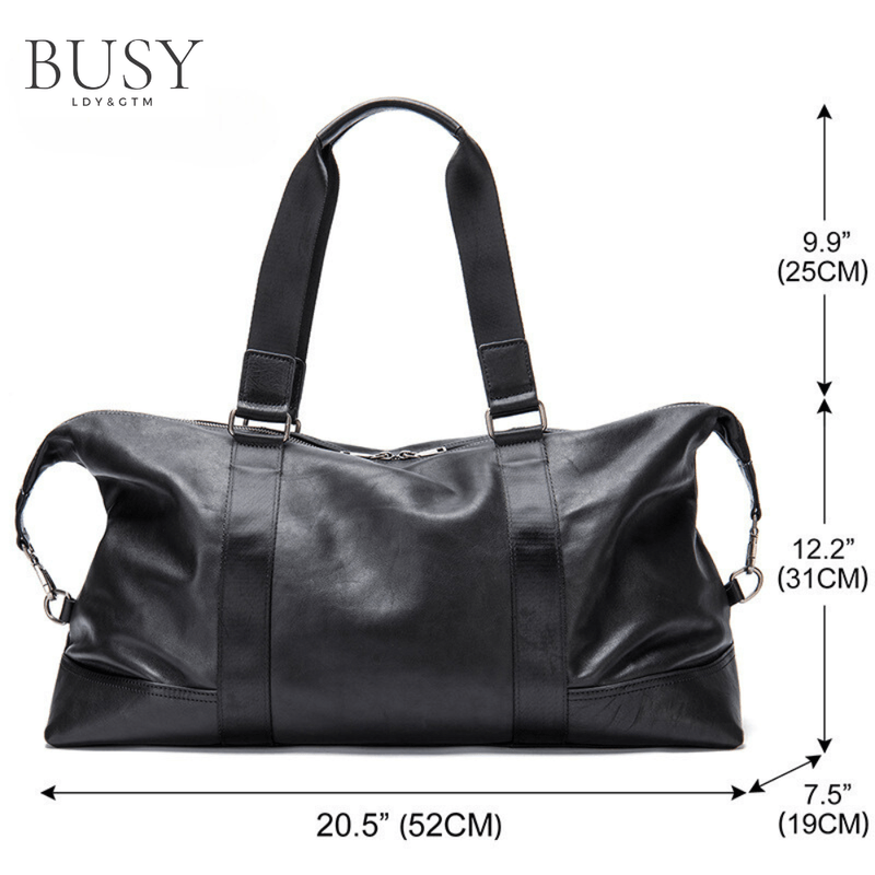 Sport si Outdoor - Articole de voiaj - Genti voiaj - Geanta voiaj, fitness Maverick, piele naturala, compartiment laptop, unisex, capacitate mare, neagra - Infinity.ro