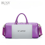 Sport si Outdoor - Articole de voiaj - Genti voiaj - Geanta voiaj, fitness Indigo, piele naturala, compartiment incaltaminte, unisex, capacitate mare, mov - Infinity.ro