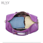 Sport si Outdoor - Articole de voiaj - Genti voiaj - Geanta voiaj, fitness Indigo, piele naturala, compartiment incaltaminte, unisex, capacitate mare, mov - Infinity.ro