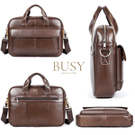 Laptop, Telefoane si Tablete - Laptopuri si accesorii - Accesorii Laptop - Genti laptop - Geanta laptop 15 inch din piele naturala Dexter - Infinity.ro