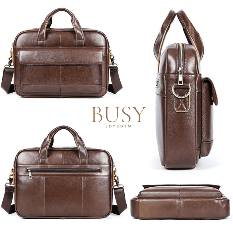 Laptop, Telefoane si Tablete - Laptopuri si accesorii - Accesorii Laptop - Genti laptop - Geanta laptop 15 inch din piele naturala Dexter - Infinity.ro