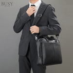 Laptop, Telefoane si Tablete - Laptopuri si accesorii - Accesorii Laptop - Genti laptop - Geanta laptop 15,6' Flume, piele naturala, servieta unisex, multiple compartimente,negru - Infinity.ro