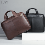 Laptop, Telefoane si Tablete - Laptopuri si accesorii - Accesorii Laptop - Genti laptop - Geanta laptop 15,6' Flume, piele naturala, servieta unisex, multiple compartimente,negru - Infinity.ro